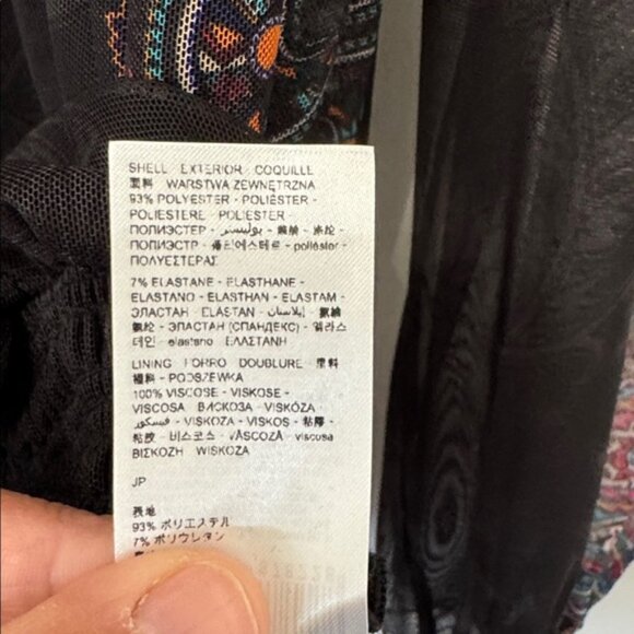 Desigual Women Multicolor Floral Long Sleeve Top Blouse Size Large - Picture 11 of 12